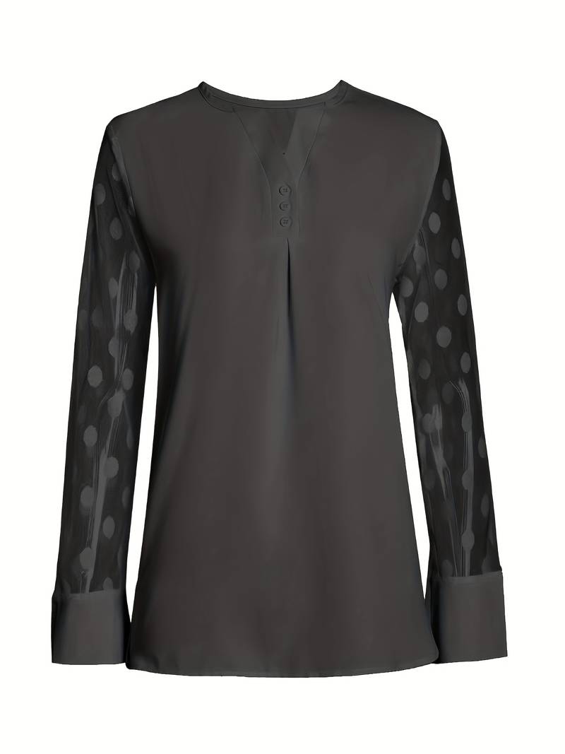 Kariselle | Blouse en maille à manches longues pour femmes - Top luxueux et respirant pour un look élégant