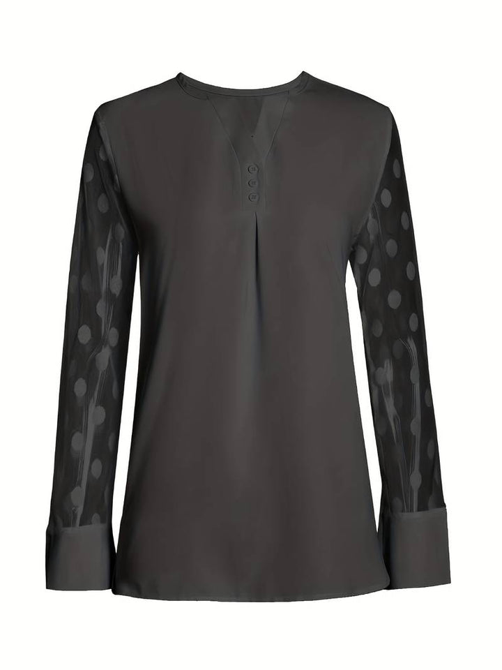 Kariselle | Blouse en maille à manches longues pour femmes - Top luxueux et respirant pour un look élégant