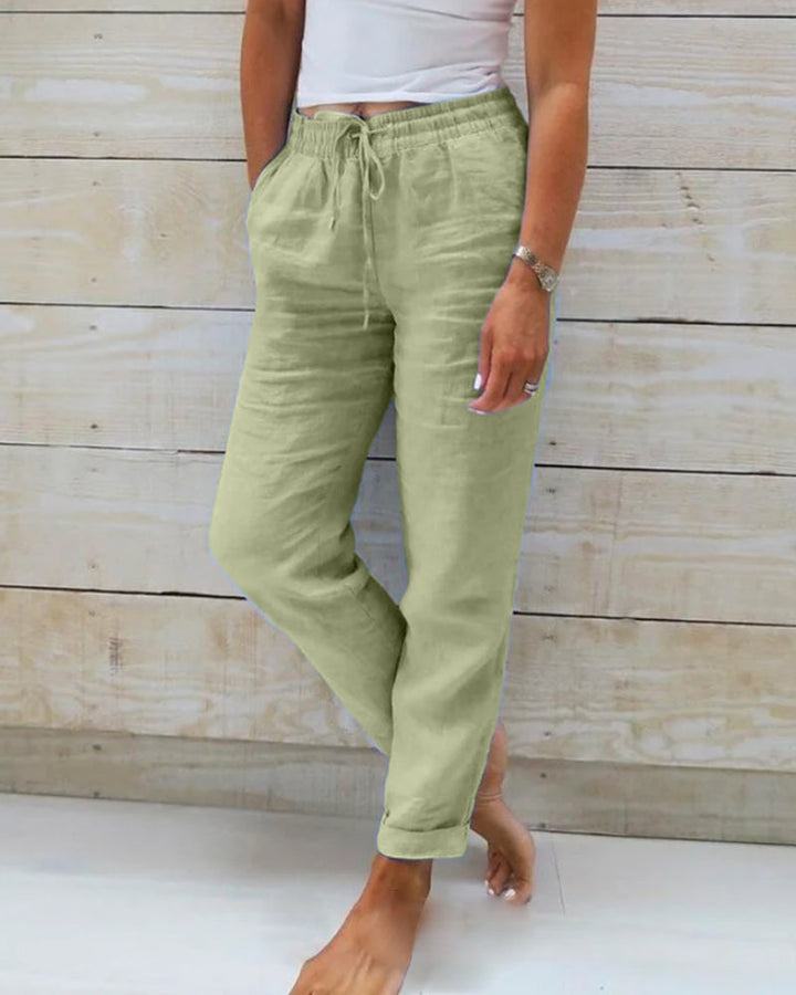 Evelien | Pantalons en lin élastiques confortables et élégants