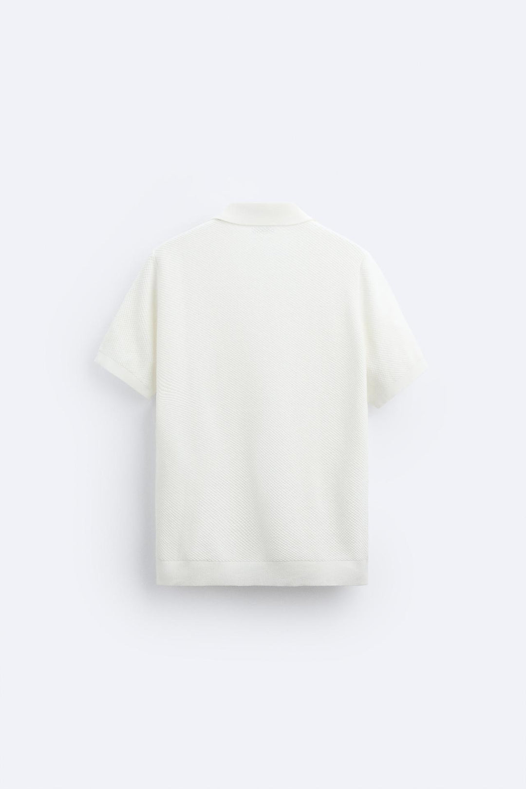 Polo en tricot classique élégante en blanc éclatant