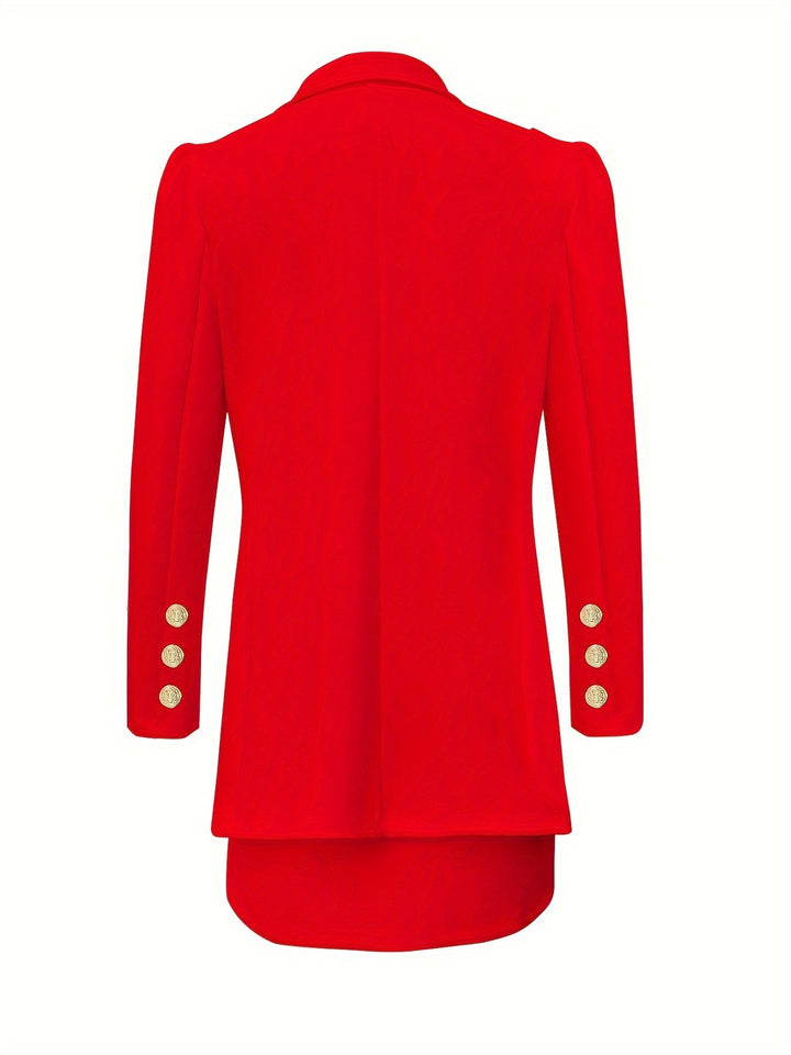 Kaelis | Ensemble blazer chic pour femmes avec blazer élégant, manches longues et mini-jupe assortie pour un look raffiné.