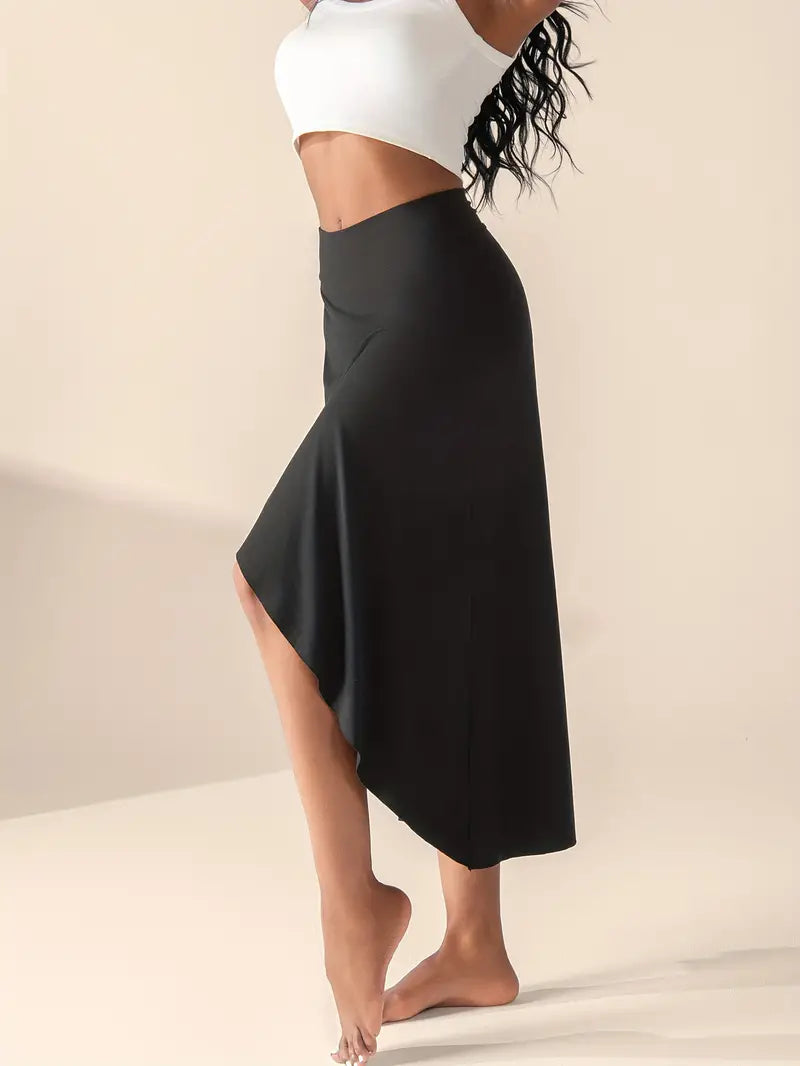 Lyssia - Jupe asymétrique sportive et tendance avec poches pratiques