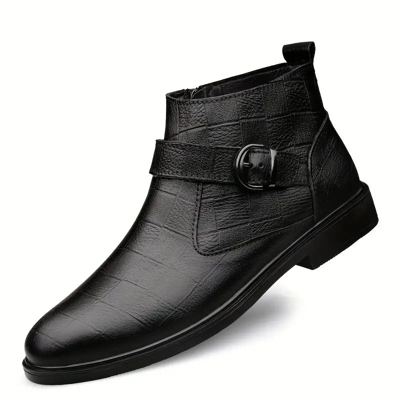 Bottes en cuir élégantes Frank™ avec détails à la mode de boucle.