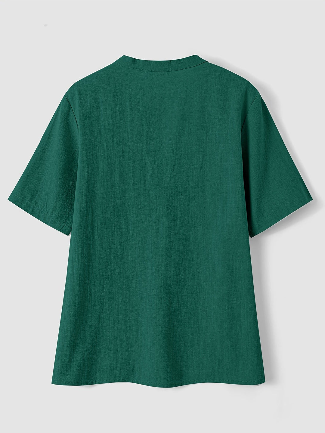 Blouse Femme Élégante Mattea à Encolure en V, Manches Courtes et Détail de Boutonnière Chic