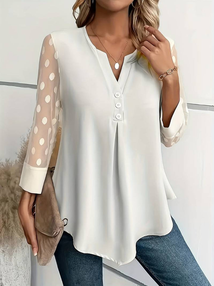 Kariselle | Blouse en maille à manches longues pour femmes - Top luxueux et respirant pour un look élégant
