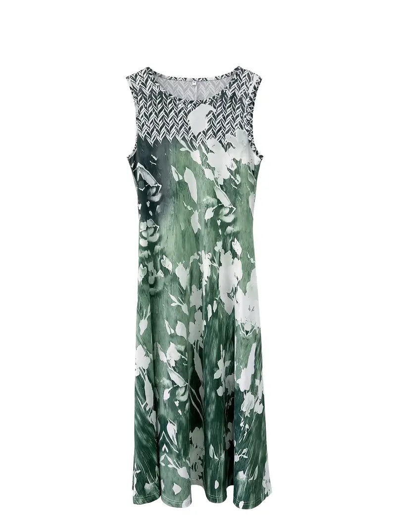 Vêtements élégants avec devant ouvert, plus dressing gown tank à imprimé floral pour un look frais et tendance.