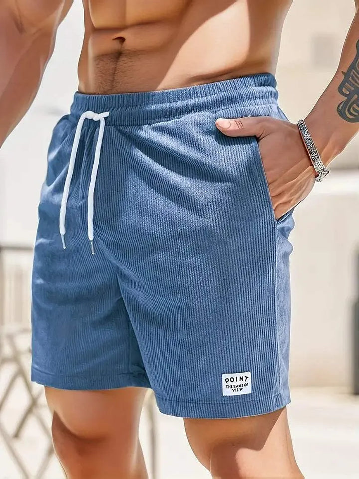 Bermudas pour hommes décontractées - tissu léger et respirant avec une taille élastique confortable et un cordon de serrage.