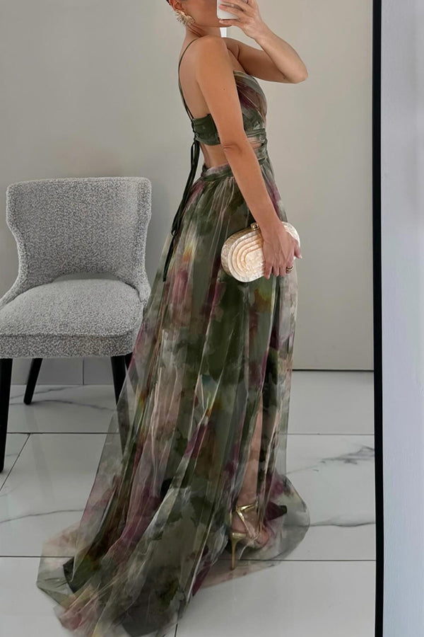 Aseana | Élégante robe de chambre maxi en chiffon pour femmes - Robe fluide pour une soirée d'été avec une allure raffinée