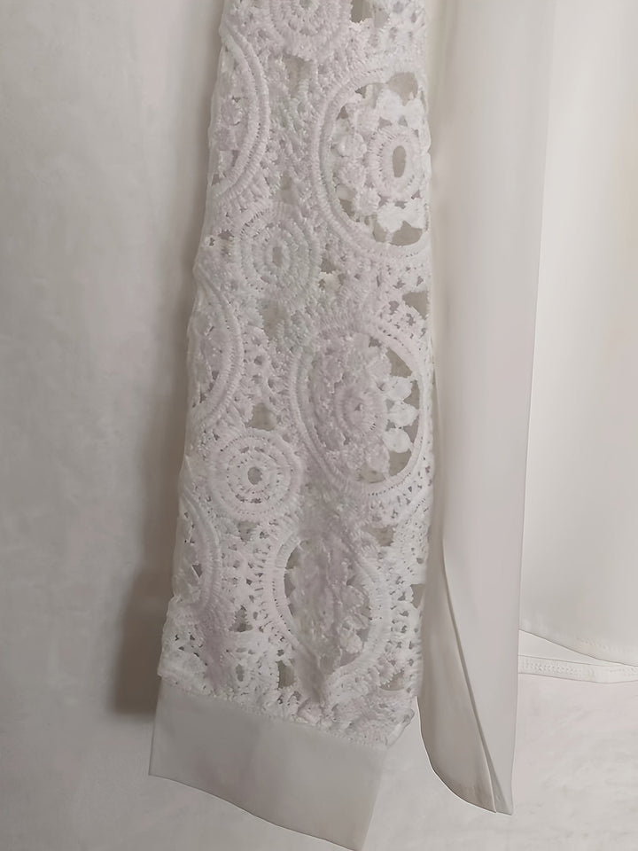 Blouse Zenaida Kanten pour Femmes avec Fermeture Boutonnée, Col Classique et Manches Longues - Élégance et Style Intemporel
