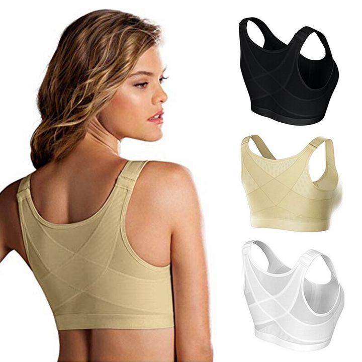 Soutien-gorge préformé confortable en 2 parties avec fermeture frontale pratique