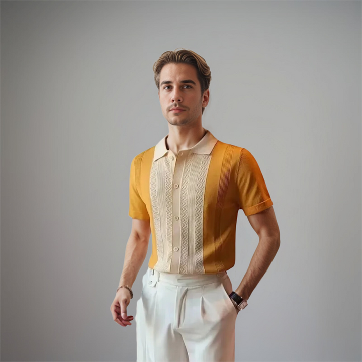 Hémis de Luxe Alberto pour Hommes à Manches Courtes : Style et Confort Exceptionnels