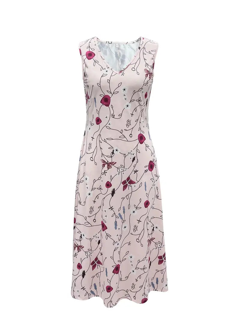 Robe de chambre Élégante Deux Pièces avec Décolleté en V et Top en Imprimé Floral pour un Look Chic