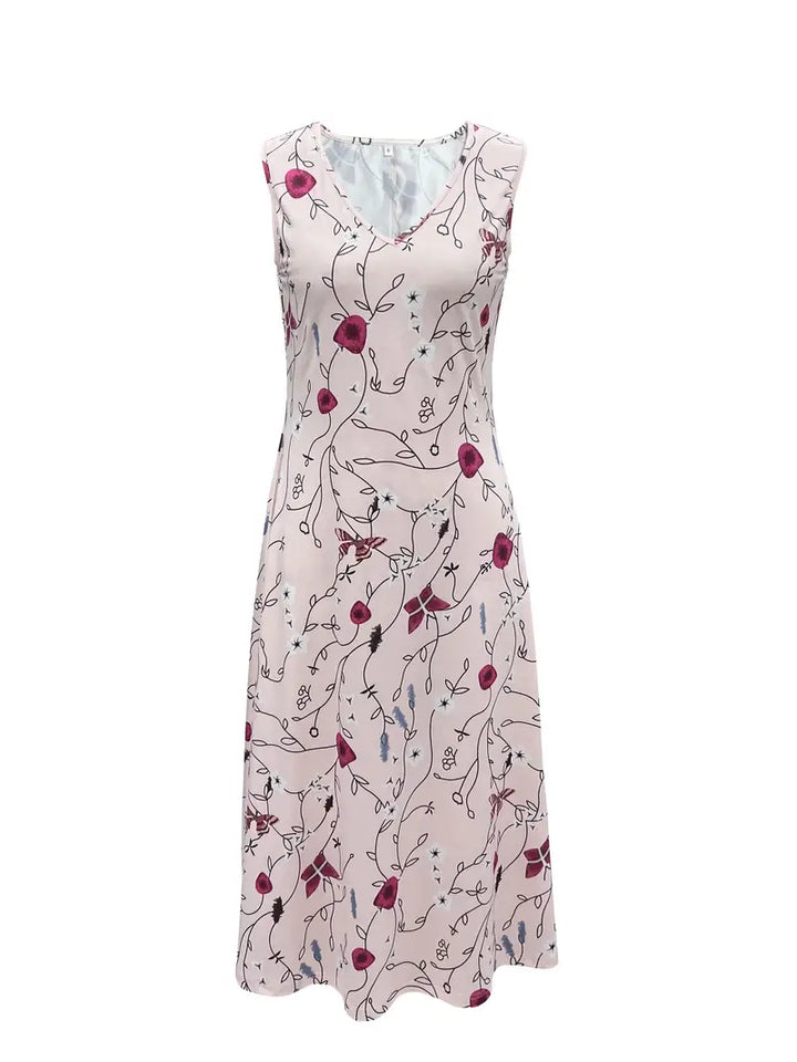 Robe de chambre Élégante Deux Pièces avec Décolleté en V et Top en Imprimé Floral pour un Look Chic