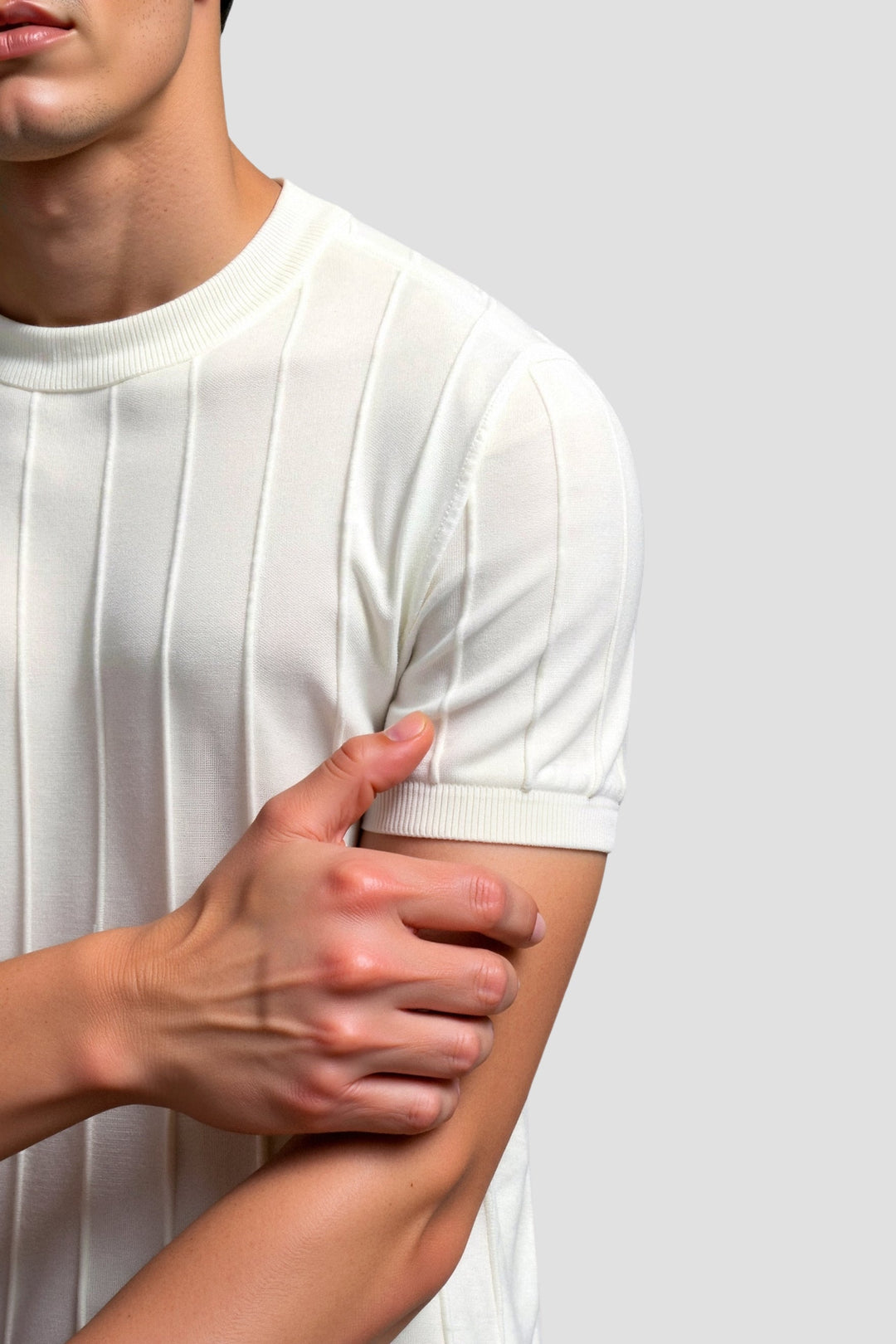 T-shirt Rayé Classique et Épais à Col Rond pour un Style Intemporel