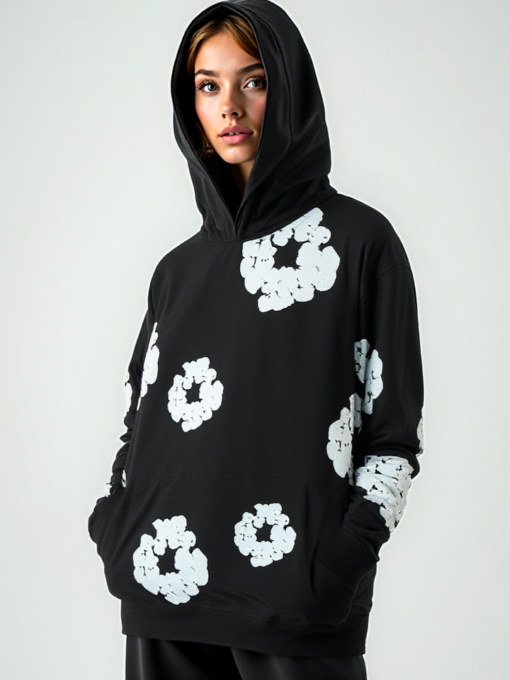 Hoodie décontracté à imprimé floral tendance pour femmes | Celisa