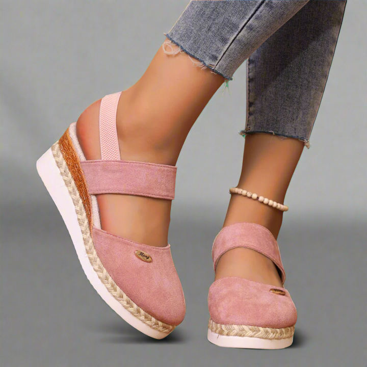 Philippa - Sandales élégantes pour femmes avec des bandes larges confortables et un talon compensé tendance