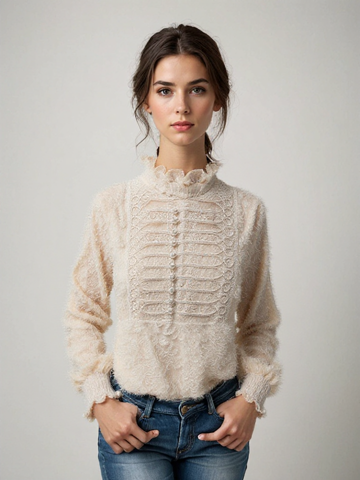 Blouse en Dentelle Élégante Tanith pour un Look Chic