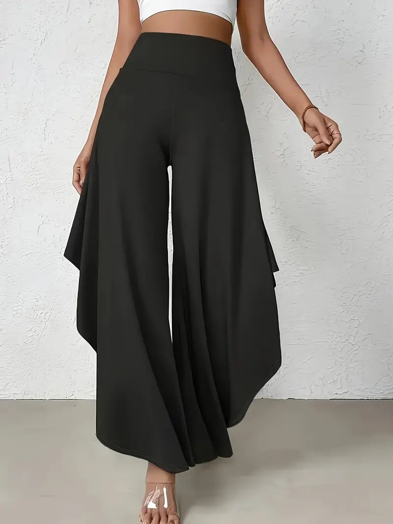 Chic Ingrid - Pantalon avec flair : jambes larges et zoom asymétrique tendance