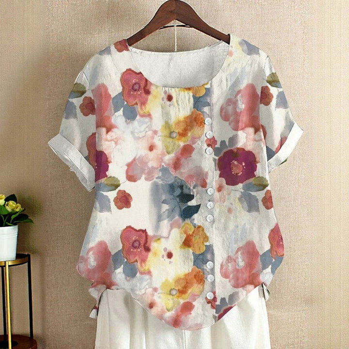 Tahlia - Haut élégante pour femmes avec un joli imprimé floral pour un look frais.