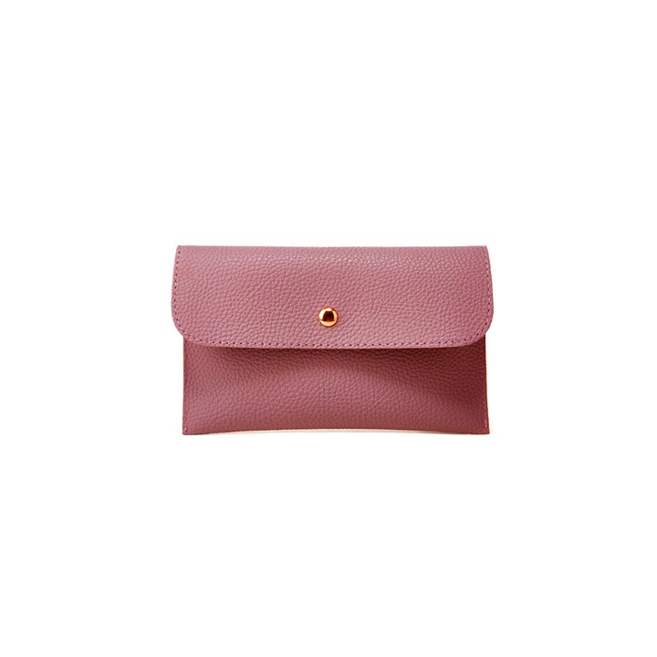Odet - Élégante porte-monnaie en cuir Mauve Pétale pour le style et la fonctionnalité