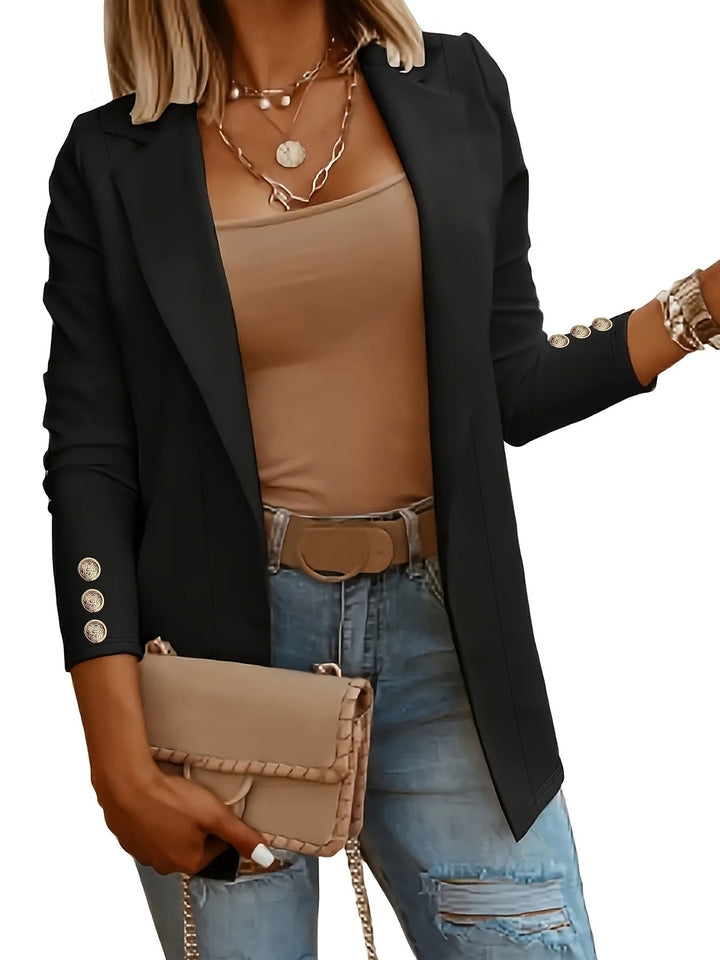 Albina | Blazer élégant à ouverture frontale pour femmes - Vêtement de travail décontracté et élégant parfait
