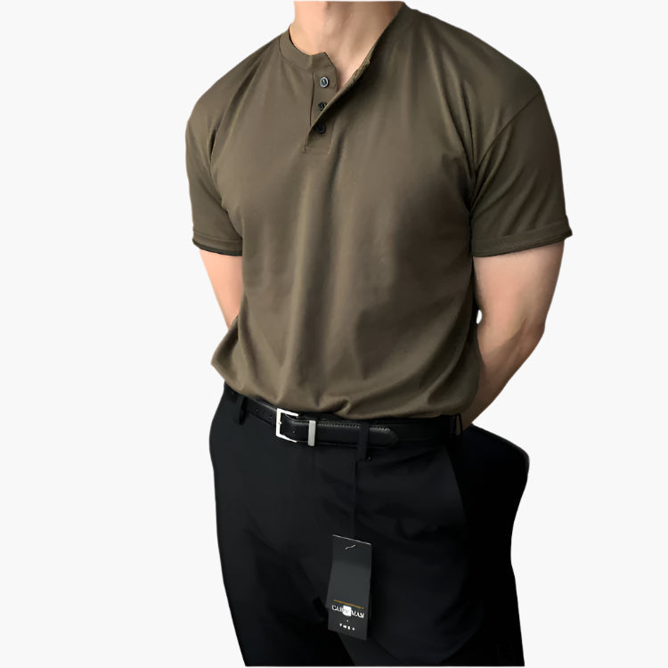 T-shirt à Boutonnage Chic et Confortable pour un Look Élégant