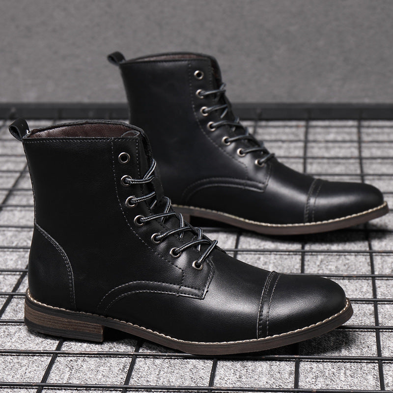 Bottes en Cuir Élégantes pour Hommes Hugo™ avec Lacets pour un Style Intemporel