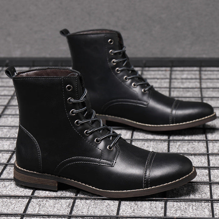 Bottes en Cuir Élégantes pour Hommes Hugo™ avec Lacets pour un Style Intemporel