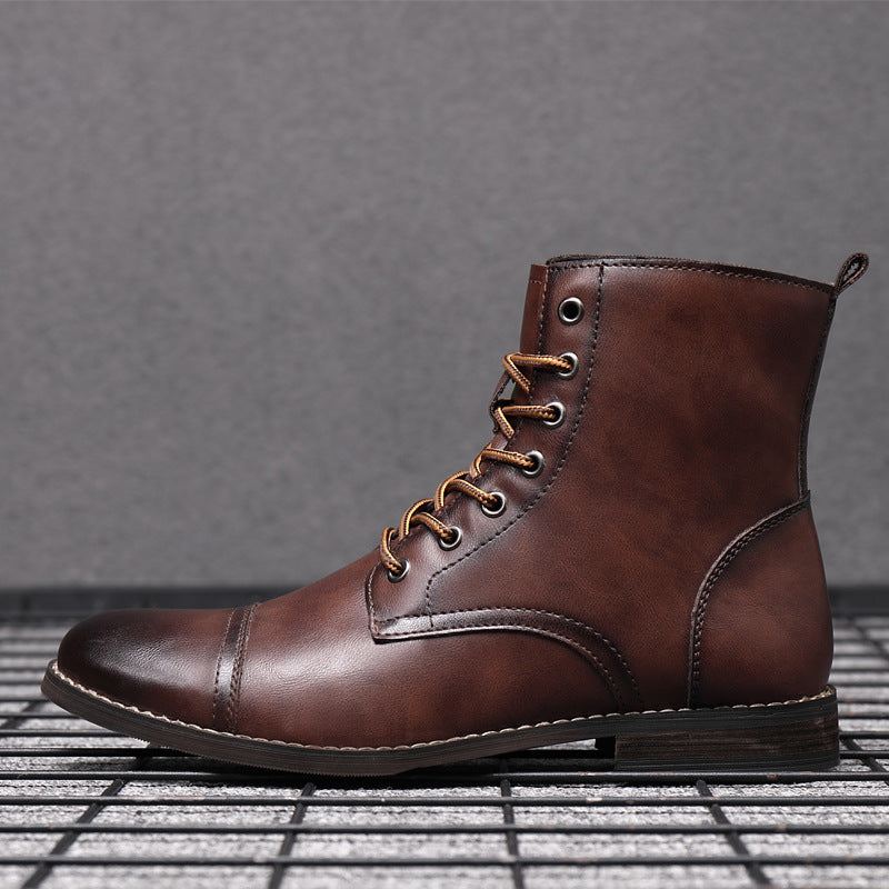 Bottes en Cuir Élégantes pour Hommes Hugo™ avec Lacets pour un Style Intemporel