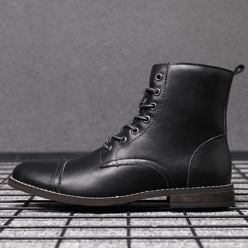 Bottes en Cuir Élégantes pour Hommes Hugo™ avec Lacets pour un Style Intemporel