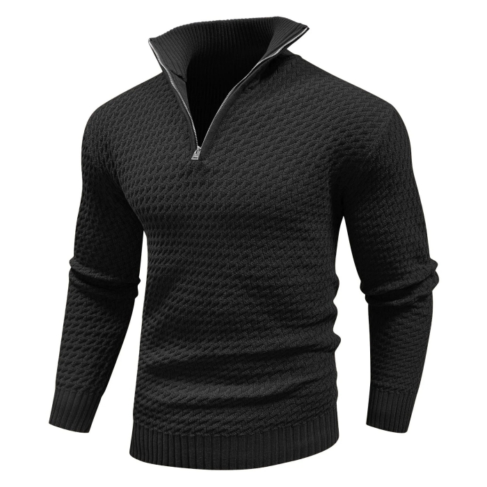 Pull and Maille à Moitié™ Zip | Mélange de Laine | Élégant et Confortable pour Tous les Jours