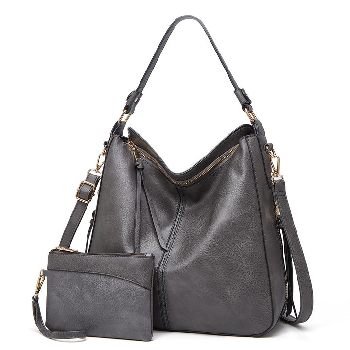 Mae - ensemble élégant de sac à épaule et de pochette en simili cuir de luxe