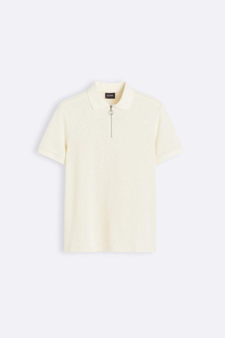 Polo jersey modern et stylée avec fermeture éclair pour un look élégant.