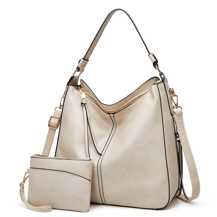 Mae - ensemble élégant de sac à épaule et de pochette en simili cuir de luxe