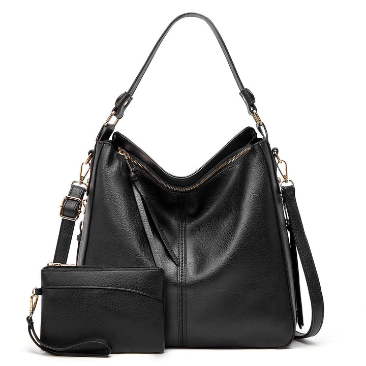 Mae - ensemble élégant de sac à épaule et de pochette en simili cuir de luxe