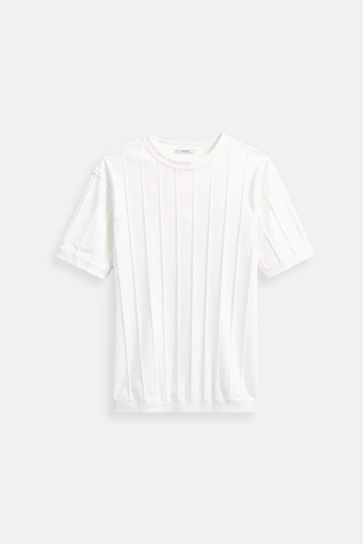 T-shirt Rayé Classique et Épais à Col Rond pour un Style Intemporel