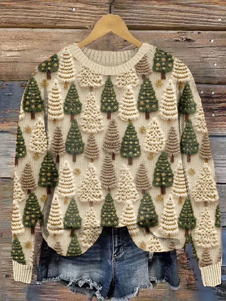 Céline™ - Pull de Noël avec arbres de Noël