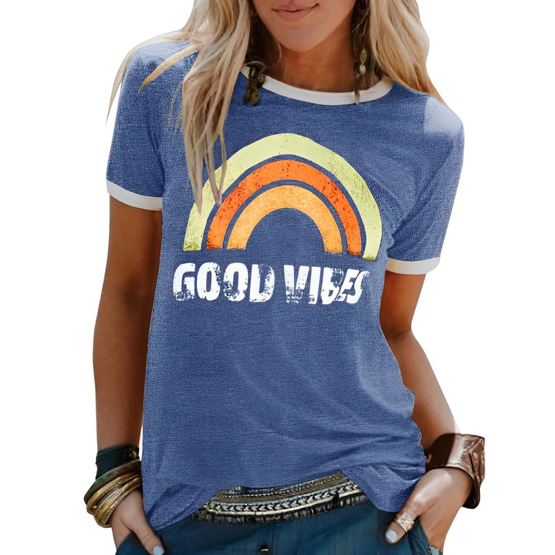 T-shirt Good Vibes - Style Valentina pour une journée positive