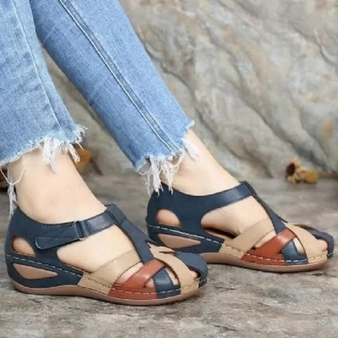 Breeze d'été | Sandales pour femmes élégantes avec des teintes contrastées stylées