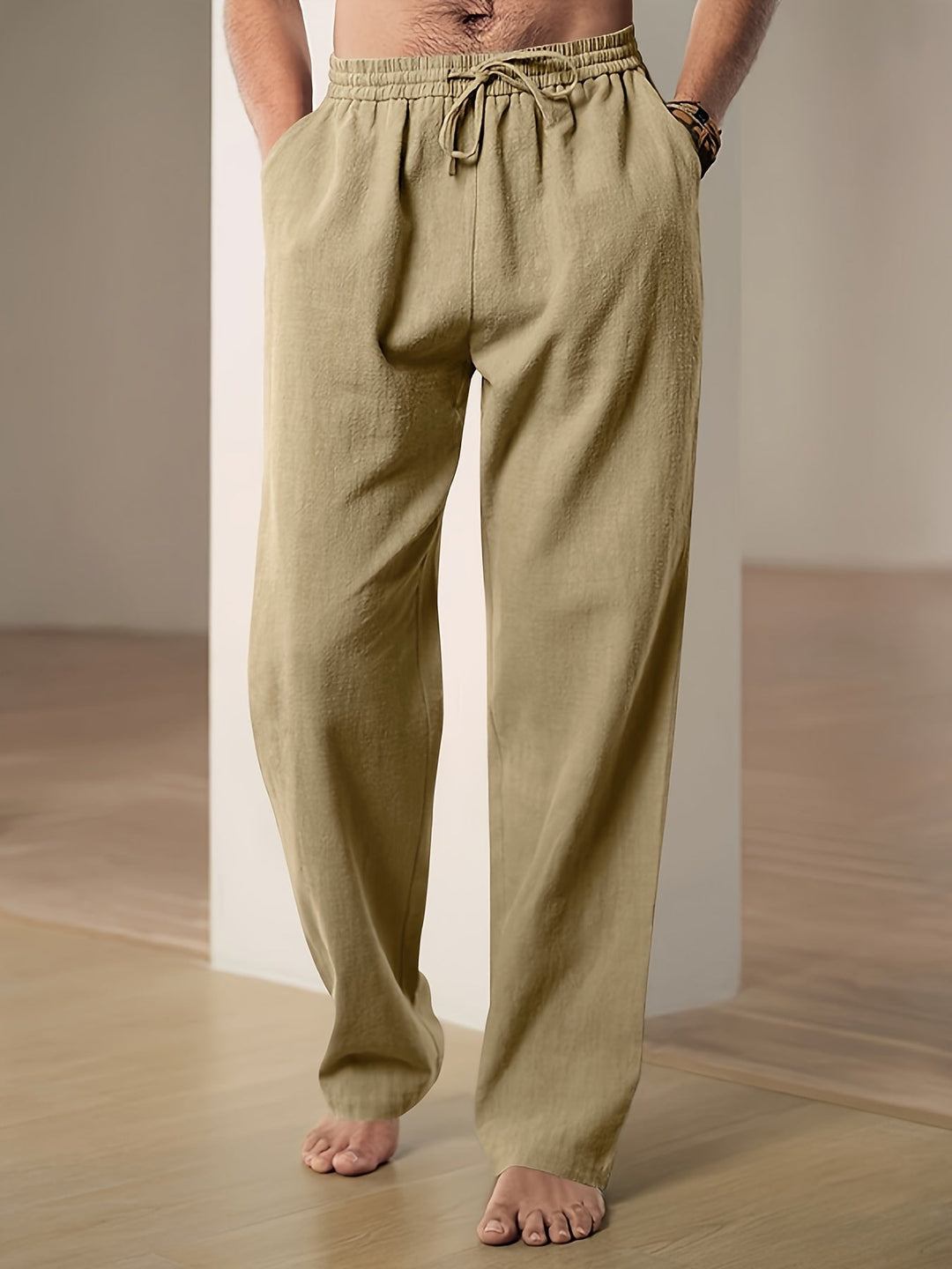 Mateo - Pantalon en lin pour homme Respirant pour un confort et un style ultimes.