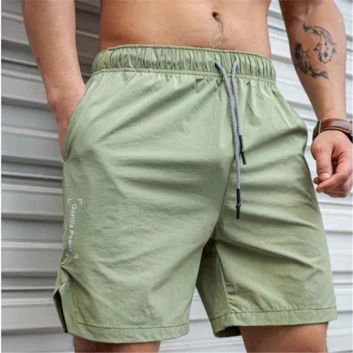 Short casual pour hommes confortables - Léger et coupe décontractée - Taille élastique avec cordon de serrage - Au-dessus du genou