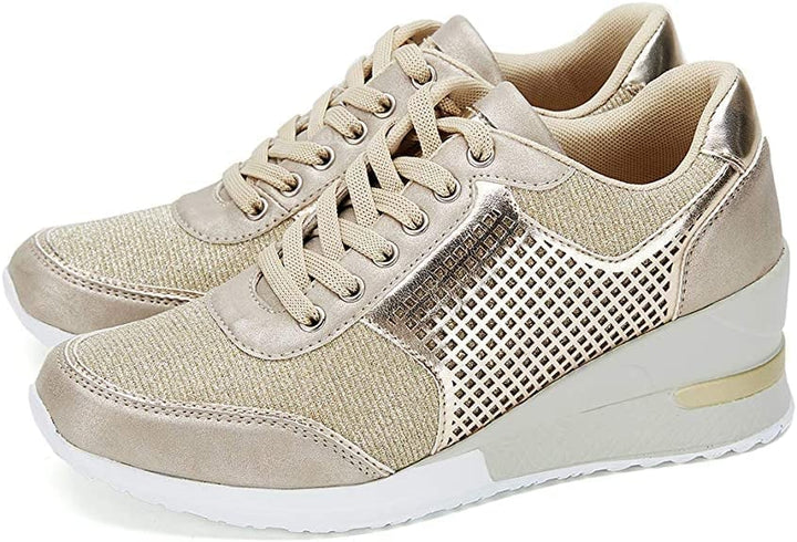 Amelia - Chaussures de sport orthopédiques stylées avec un talon haut élégant et un talon compensé confortable