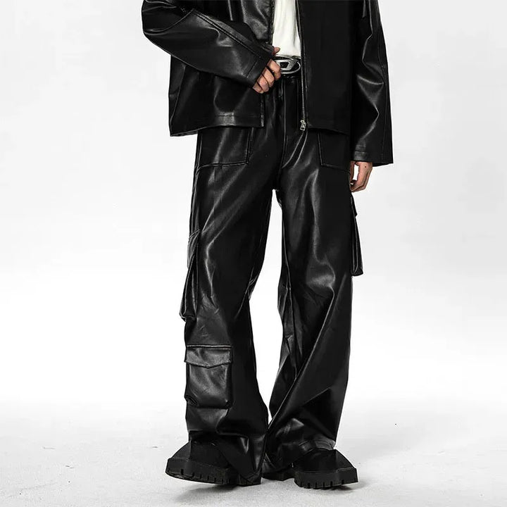 Xander - Pantalon cargo en cuir élégant et luxueux pour style et confort