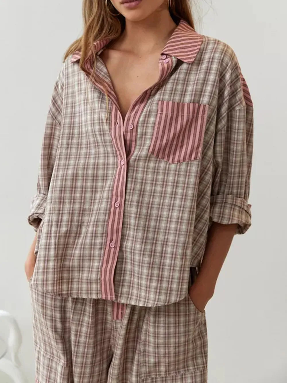 CosyCotton | Ensemble de Pyjama de Luxe en Deux Pièces - Coton Doux et Élastique pour un Confort Ultime
