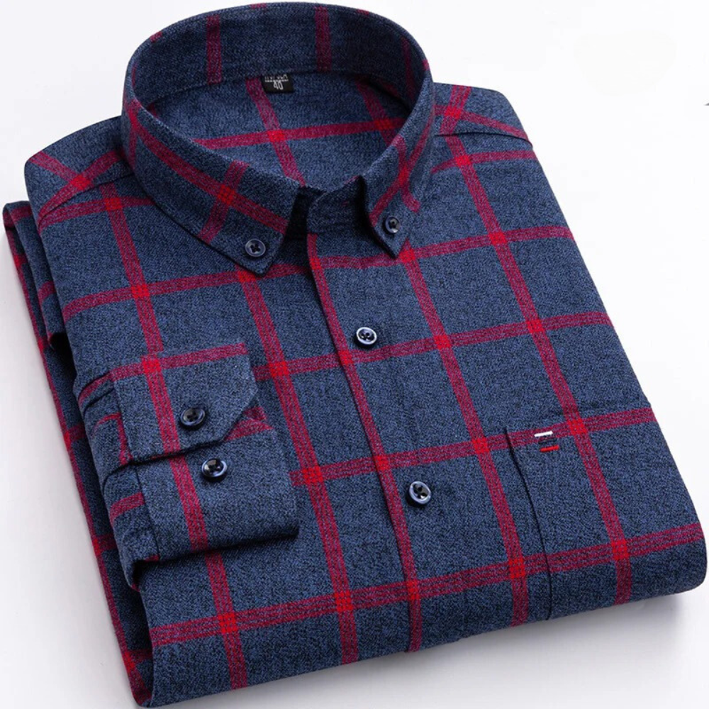 Alaric - Chemise pour homme élégante avec un design en coton à carreaux tendance