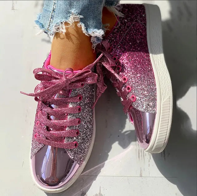Aria - Chaussures de loisirs élégantes à paillettes pour femmes