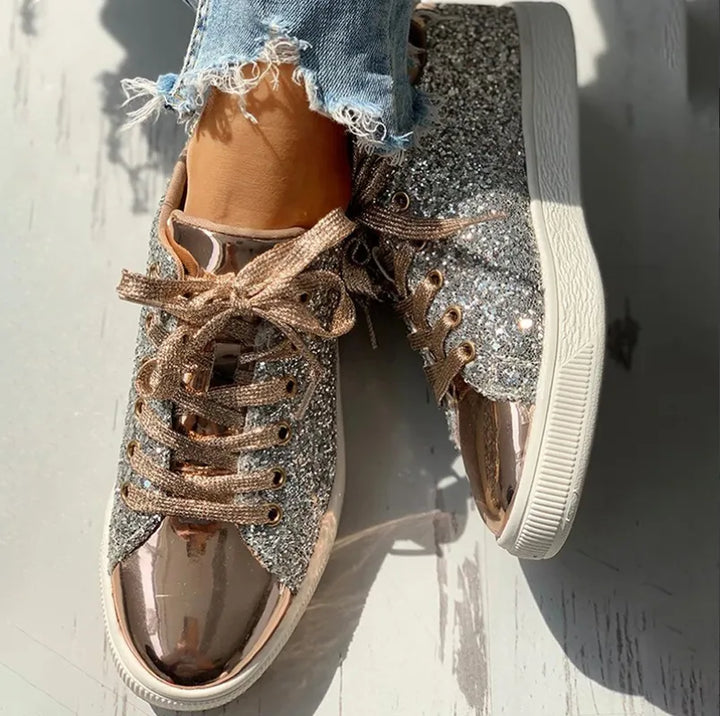 Aria - Chaussures de loisirs élégantes à paillettes pour femmes