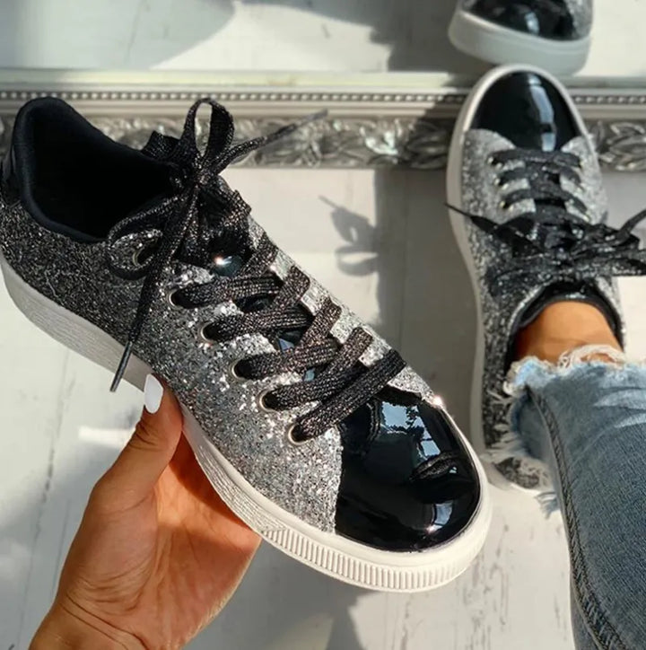 Aria - Chaussures de loisirs élégantes à paillettes pour femmes