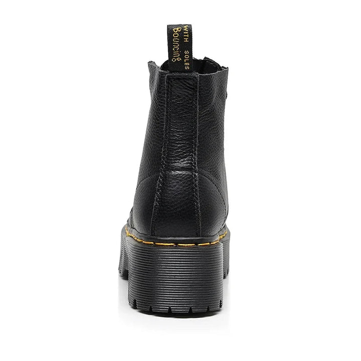 Bottes en cuir robustes Leilani Élégantes pour un style et un confort ultimes.