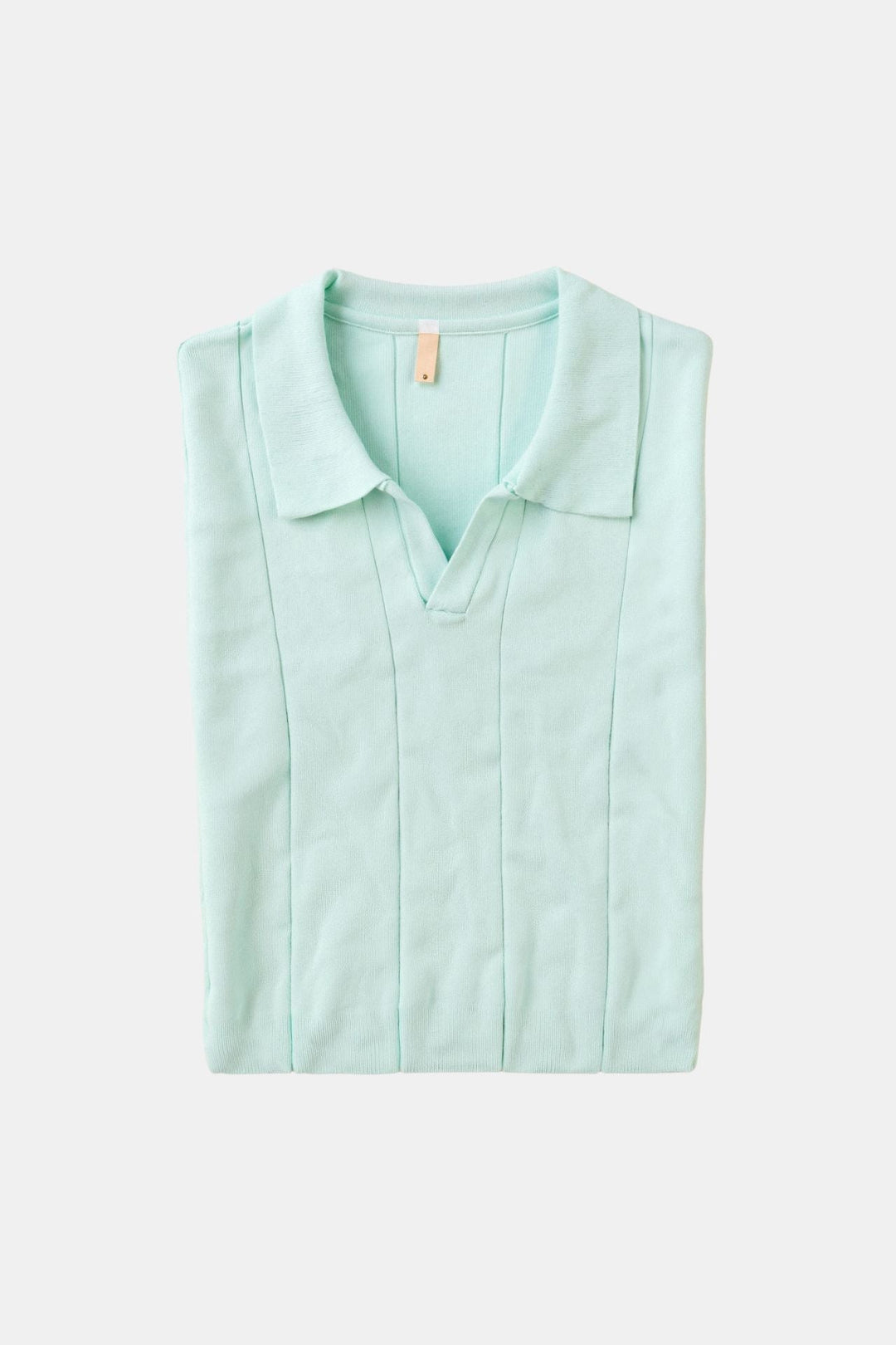 Polo en tricot rétro stylé dans un frais vert menthe
